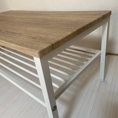 【お譲り先決定済】木目調のローテーブルの画像