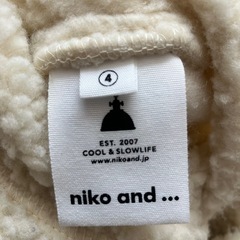 12/12まで ボアジャケット  niko and‥  L 
 ニコアンド　の画像