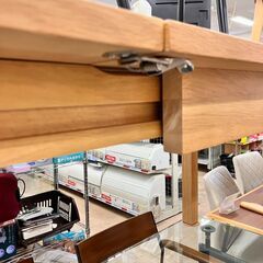 😊一生紀😊拡張式ダイニングテーブル😊伸長式😊は盤110～150cm😊No.1682😊の画像