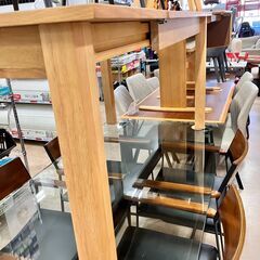 😊一生紀😊拡張式ダイニングテーブル😊伸長式😊は盤110～150cm😊No.1682😊の画像