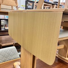 😍ナフコ😍TWO ONE STYLE😍拡張式ダイニング4点セット😍回転チェア😍ベンチ😍No.1689😍の画像