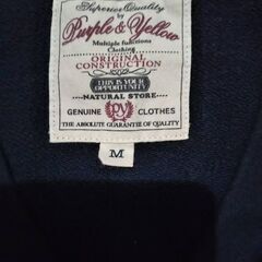 Purple & Yellow ボタン式カーディガン M ネイビーの画像