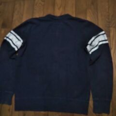 Purple & Yellow ボタン式カーディガン M ネイビーの画像