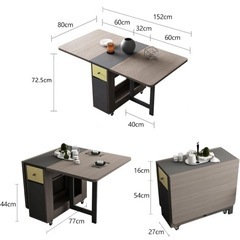 未使用　折りたたみダイニングテーブルの画像