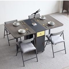 未使用　折りたたみダイニングテーブルの画像