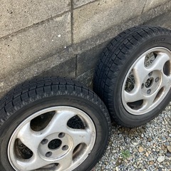 スバルヴィヴィオA型ホイールとスタッドレスの画像