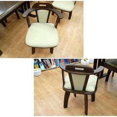 ①4人掛け ダイニングセット 幅135.5×奥行80×高さ71.5cm ダークブラウン テーブル×1 チェア×4 回転チェア 札幌市 清田区 平岡の画像