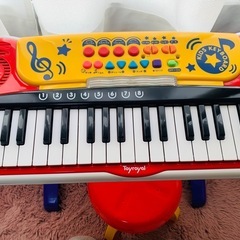 子どもピアノおもちゃ　マイク付き　toyroyalキーボードの画像