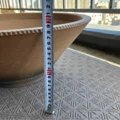 大型鉢　テラコッタ　円形　浅型の画像