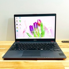 【薄型軽量コンパクト】フルHD ノートパソコン 持ち運び カメラ オフィス 富士通 Windows11 メモリ8GB SSD256GB 13.3インチ Bluetooth   の画像