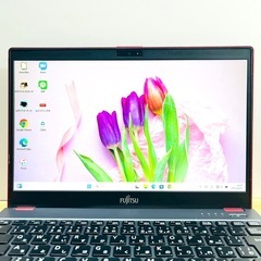 【薄型軽量コンパクト】フルHD ノートパソコン 持ち運び カメラ オフィス 富士通 Windows11 メモリ8GB SSD256GB 13.3インチ Bluetooth   の画像