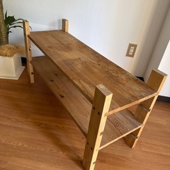 万能棚テレビ台椅子利用可の画像