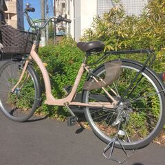 26インチのママチャリです。　内装３段ギア、ＬＥＤオートライト付です。の画像