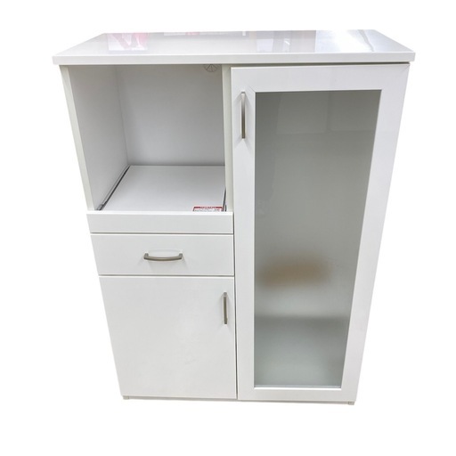 【ニトリ】　食器棚　キッチンボード　白　 幅80×奥40×高115cm　リサイクルショップ　朝霞市　ケイラック朝霞田島店　志木市　和光市　GM472