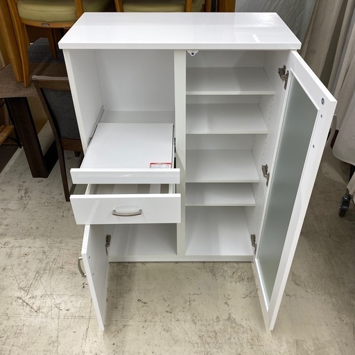 ㊕SALE㊕【ニトリ】　食器棚　キッチンボード　白　 幅80×奥40×高115cm　リサイクルショップ　朝霞市　ケイラック朝霞田島店　