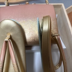 新品未使用　草履と本革バックのセットの画像