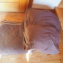 こたつ布団　敷き掛けセット　茶色の画像
