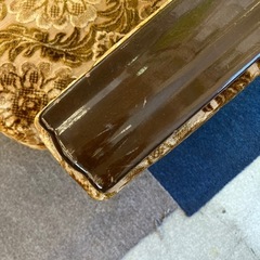 K2511-522 ミッドセンチュリー アンティーク風 シングルソファ ゴールド ② キズ汚れ有りの画像