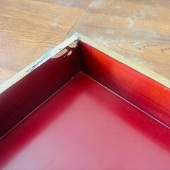 重箱　木製　二段　塗り　和アンティーク　古民具　収納箱にもの画像