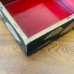 重箱　木製　二段　塗り　和アンティーク　古民具　収納箱にもの画像