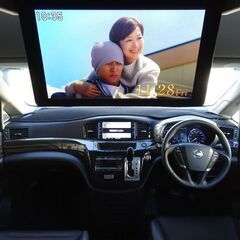 即乗りＯＫ 4WD 29年式 エルグランド 後期 350ハイウェイスター ナビ フルセグTV Bluetooth フリップダウンモニター バックモニター 両側パワスラ パワーバックドア インテリキー クルコン LED ETCの画像