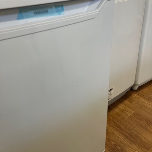「安心の1年保証付。【YAMAZEN １ドア 冷凍庫 YF-U91(W)86L アウトレット品】取りに来れる方限定。」