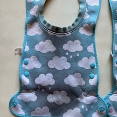 エジソンママお食事用防水スタイ 2枚セット 雲柄の画像