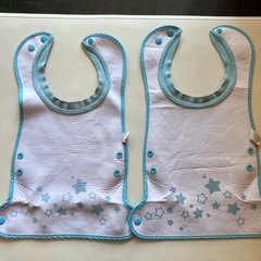 エジソンママお食事用防水スタイ 2枚セット 雲柄の画像