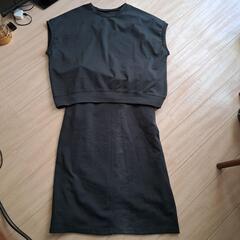 フェリシモ★スカートセットアップ半袖(ダークグリーン)　 ★試着のみ新品4Lの画像