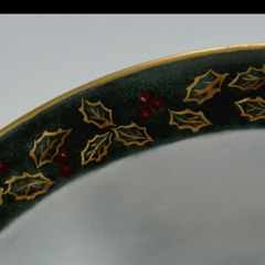 チャイナペイント飾り皿の画像