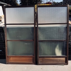 アンティーク 建具 ガラス引戸 レトロ①の画像