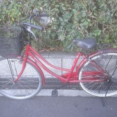 整備済み中古自転車　26インチ　税別￥6.980-　軽快車　赤1130の画像