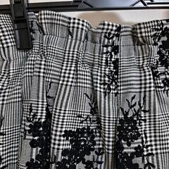 ★フレアスカート チェック柄 花柄刺繍★新品タグ付きの画像