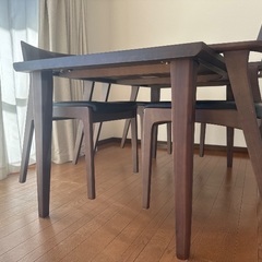 北欧ダイニングテーブルセット（お掃除ロボット対応）の画像