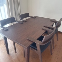 北欧ダイニングテーブルセット（お掃除ロボット対応）の画像