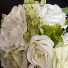 ウェディングブーケ ブートニア 造花の画像