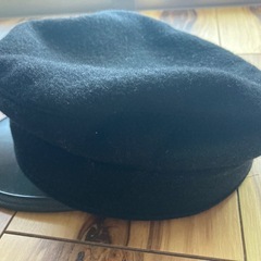 55cm 黒色　帽子　学生帽の画像