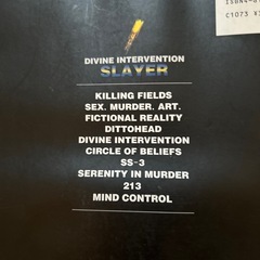 スレイヤー　ディヴァイン・インターヴェンション　バンドスコア　楽譜の画像