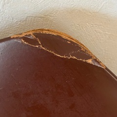 【現状品】ブラウン 折りたたみテーブルの画像