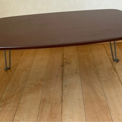 【現状品】ブラウン 折りたたみテーブルの画像
