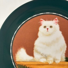 1991 Lowell Herrero Cat 猫サンタクリスマス　猫クリスマスプレート　コレクターズプレート　猫置物　クリスマス　飾り皿の画像
