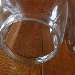 猫瓶 ガラス容器 気泡入り? 2個まとめて 昭和レトロ 中古品 現状品の画像