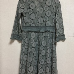 レース7部丈レースワンピースの画像