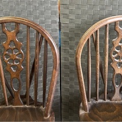 【現状品】木製　ダイニングチェア2セットの画像