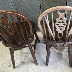【現状品】木製　ダイニングチェア2セットの画像