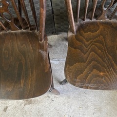 【現状品】木製　ダイニングチェア2セットの画像