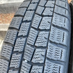 軽四自動車用 アルミ付きスタッドレスタイヤ 155/65R14 4本 DUNLOP WINTER MAXX 本日30日お渡し可能です。の画像