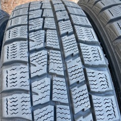 軽四自動車用 アルミ付きスタッドレスタイヤ 155/65R14 4本 DUNLOP WINTER MAXX 本日30日お渡し可能です。の画像