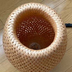 間接照明　バンブー素材　IKEAの画像