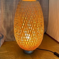 間接照明　バンブー素材　IKEAの画像